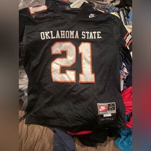 Barry Sanders 1988 Nike Oklahoma State Black and Orange Jersey 2xl